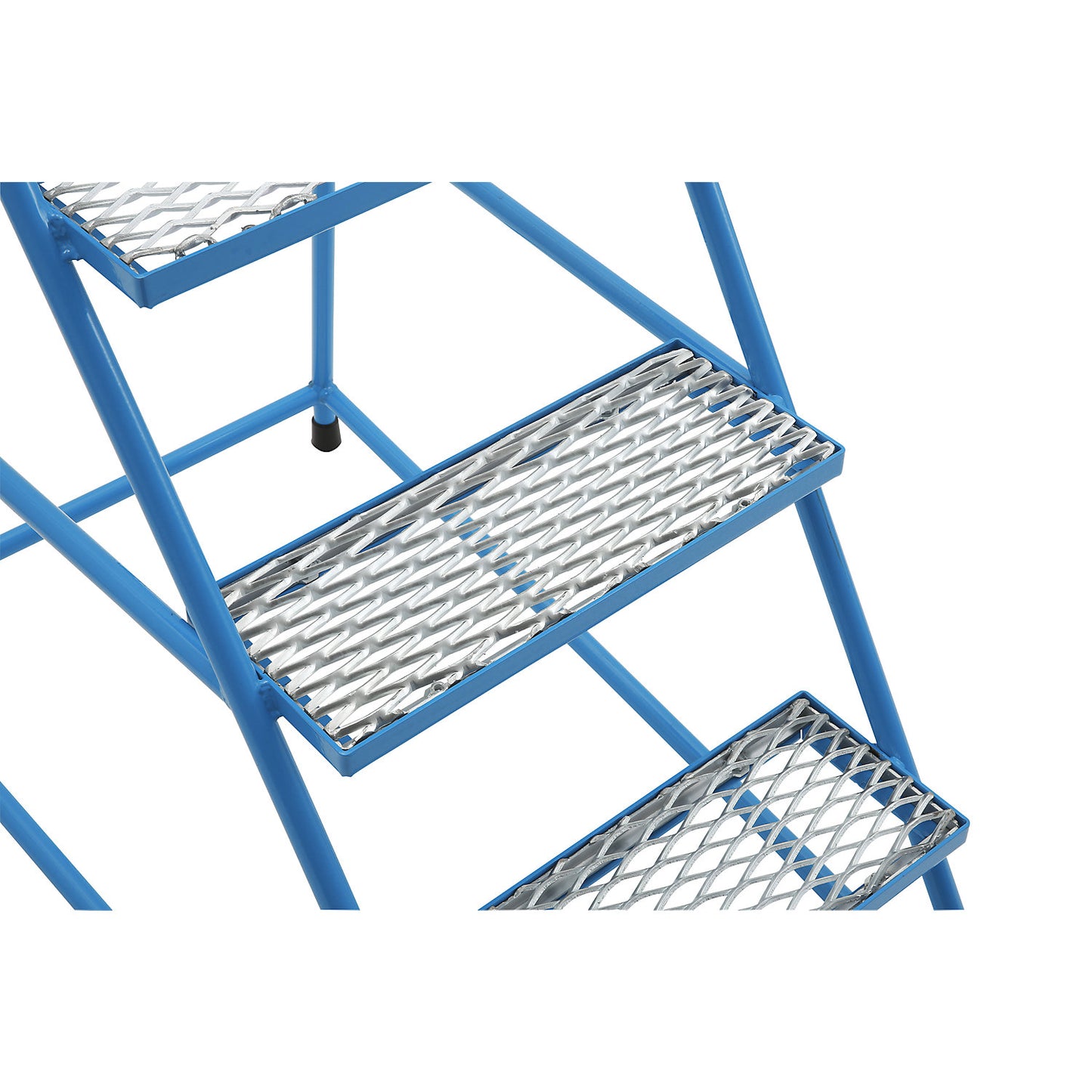 Mobile step stairs, steps with diamond lattice, 2 steps.