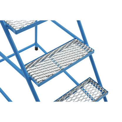 Mobile step stairs, steps with diamond lattice, 2 steps.