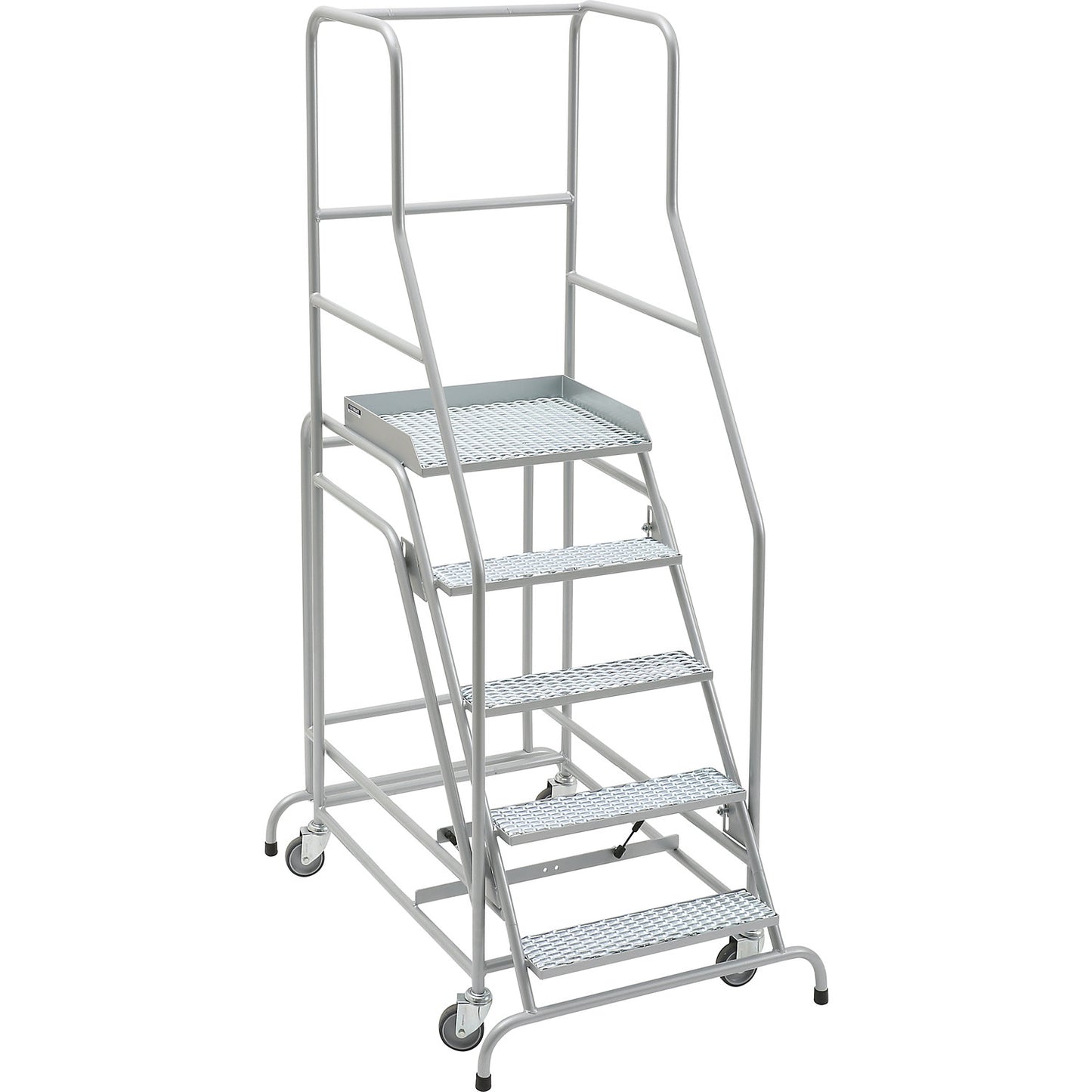 Mobile safety steps, diamond lattice step inserts, with 5 steps.