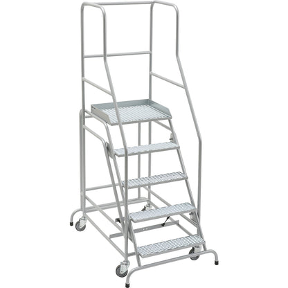 Mobile safety steps, diamond lattice step inserts, with 5 steps.