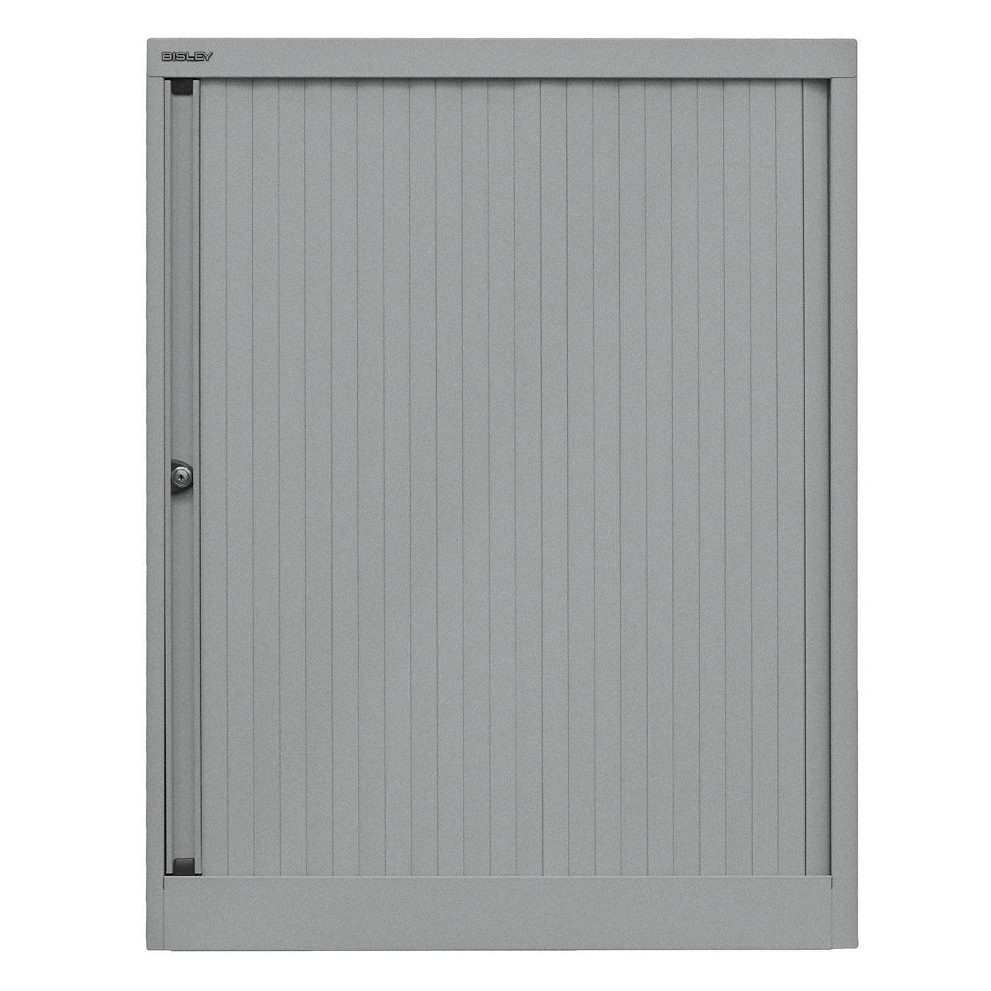 EURO roller shutter cupboard, width 800 mm, 2 shelves, silver.