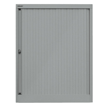 EURO roller shutter cupboard, width 800 mm, 2 shelves, silver.