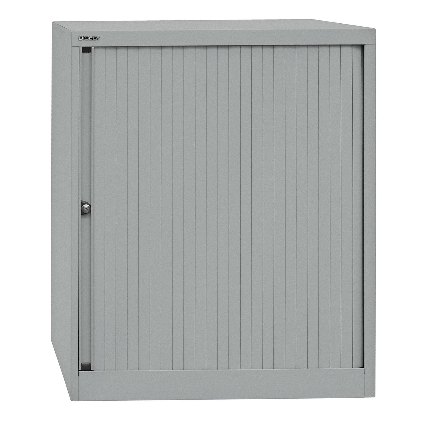 EURO roller shutter cupboard, width 800 mm, 2 shelves, silver.