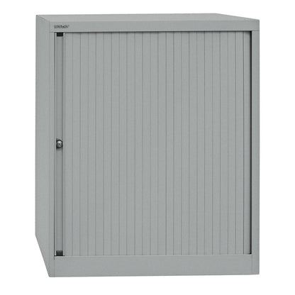EURO roller shutter cupboard, width 800 mm, 2 shelves, silver.