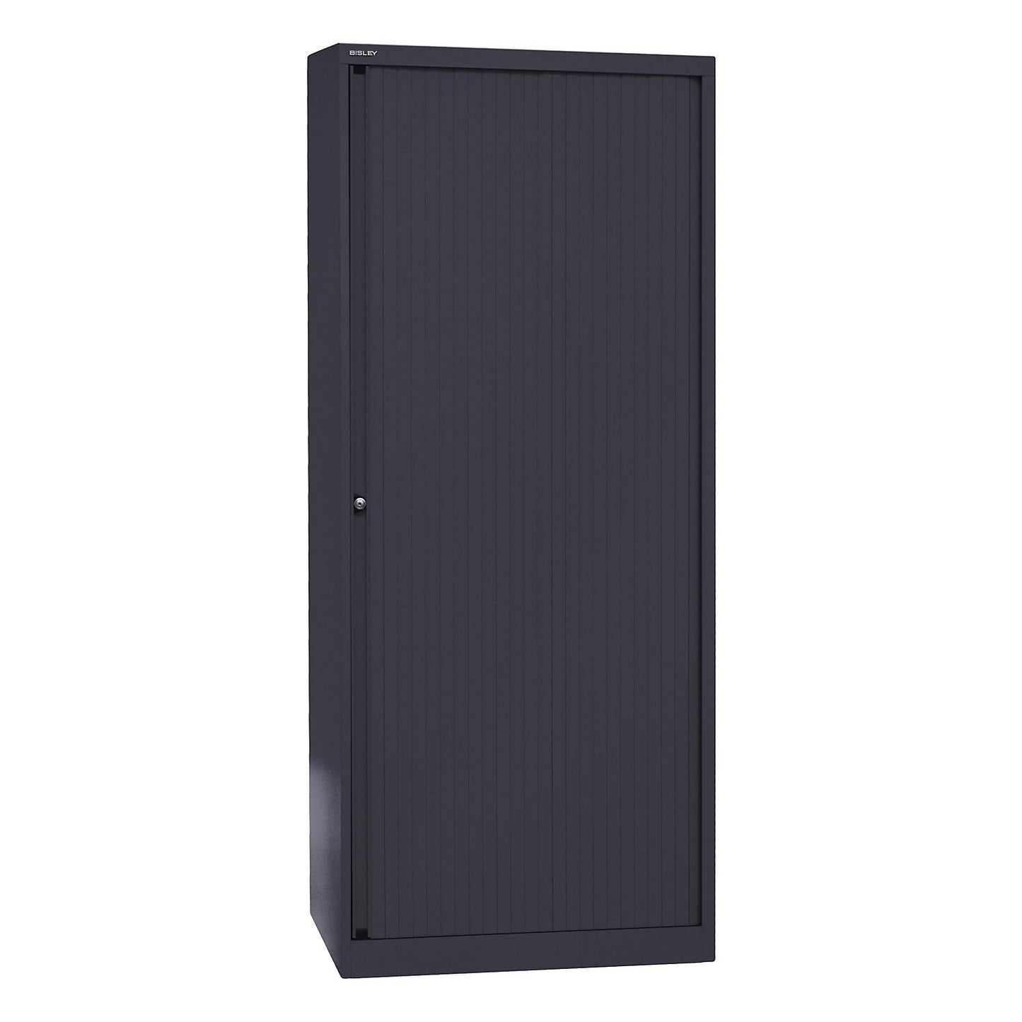 EURO roller shutter cupboard, width 800 mm, 4 shelves, black.