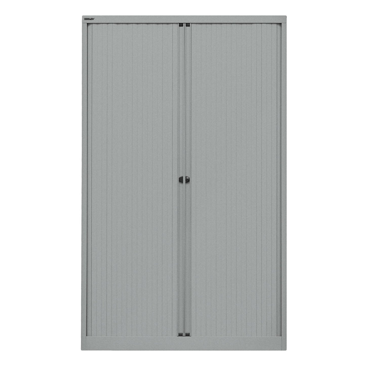 EURO roller shutter cupboard, width 1200 mm, 4 shelves, silver.