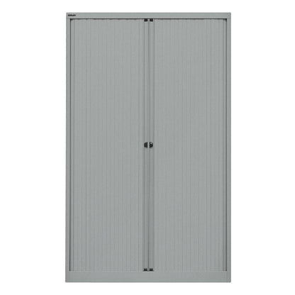 EURO roller shutter cupboard, width 1200 mm, 4 shelves, silver.