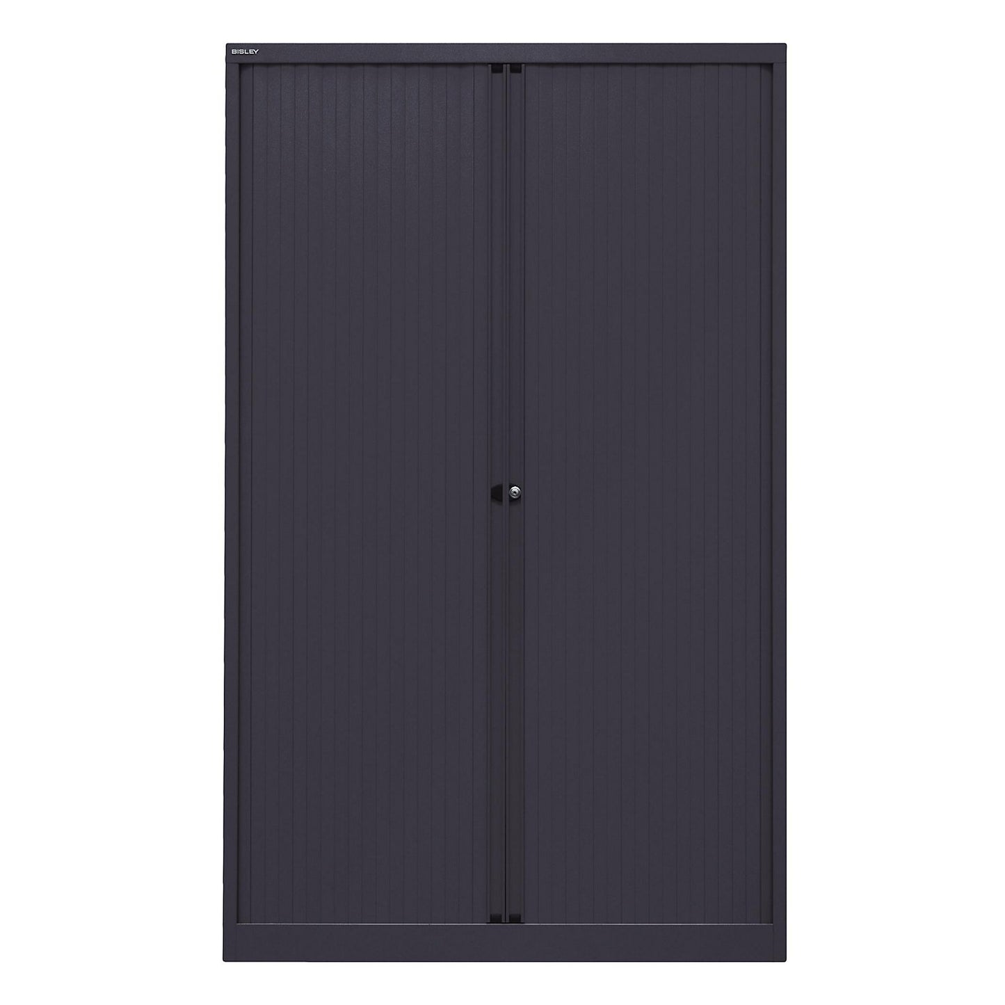 EURO roller shutter cupboard, width 1200 mm, 4 shelves, black.