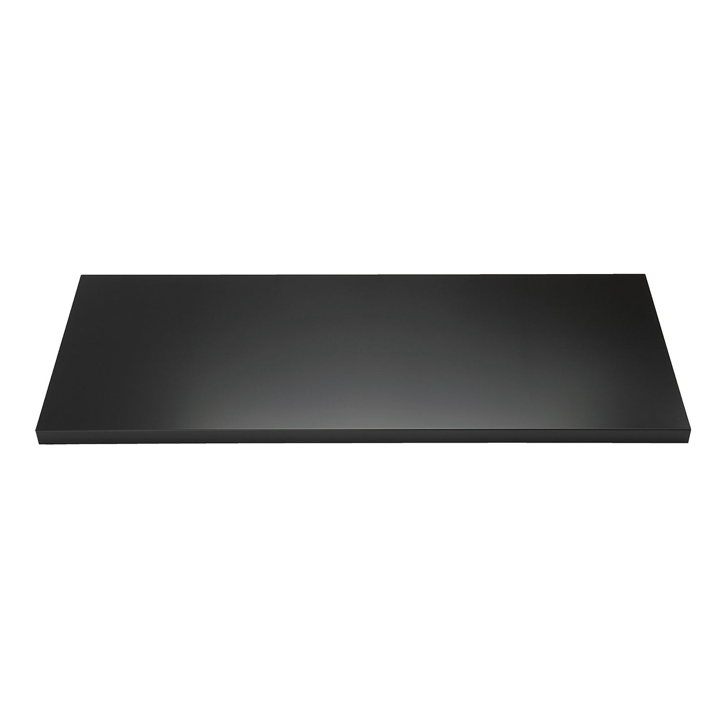 Shelf with lateral suspension device, for WxD 914 x 400 mm, black.