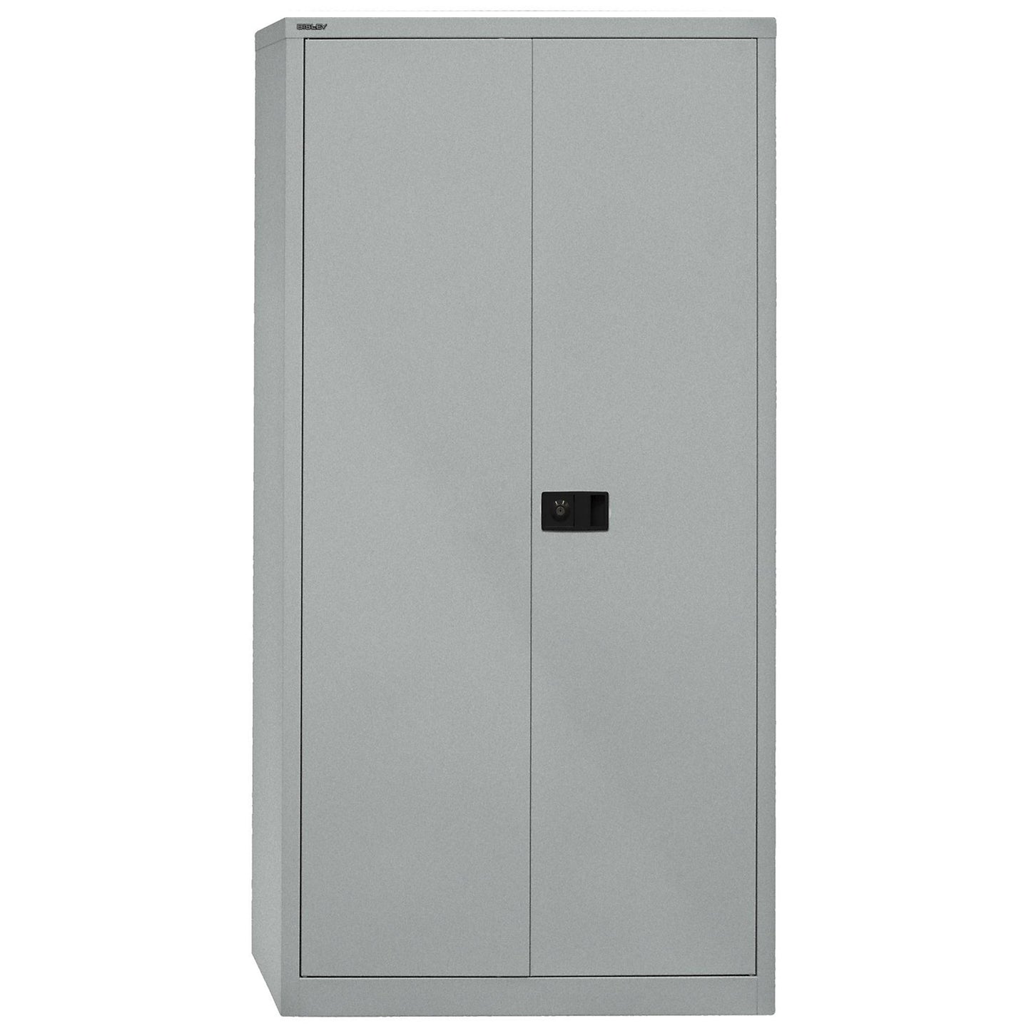 UNIVERSAL double door cupboard, HxWxD 1950 x 914 x 400 mm, with wardrobe insert, silver.