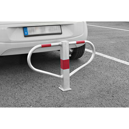 Parking barrier, tilting, individual key, for bolting in place.
