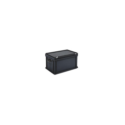 ESD plastic case, capacity 60 l, external dimensions LxWxH 600 x 400 x 340 mm, 1+ items.