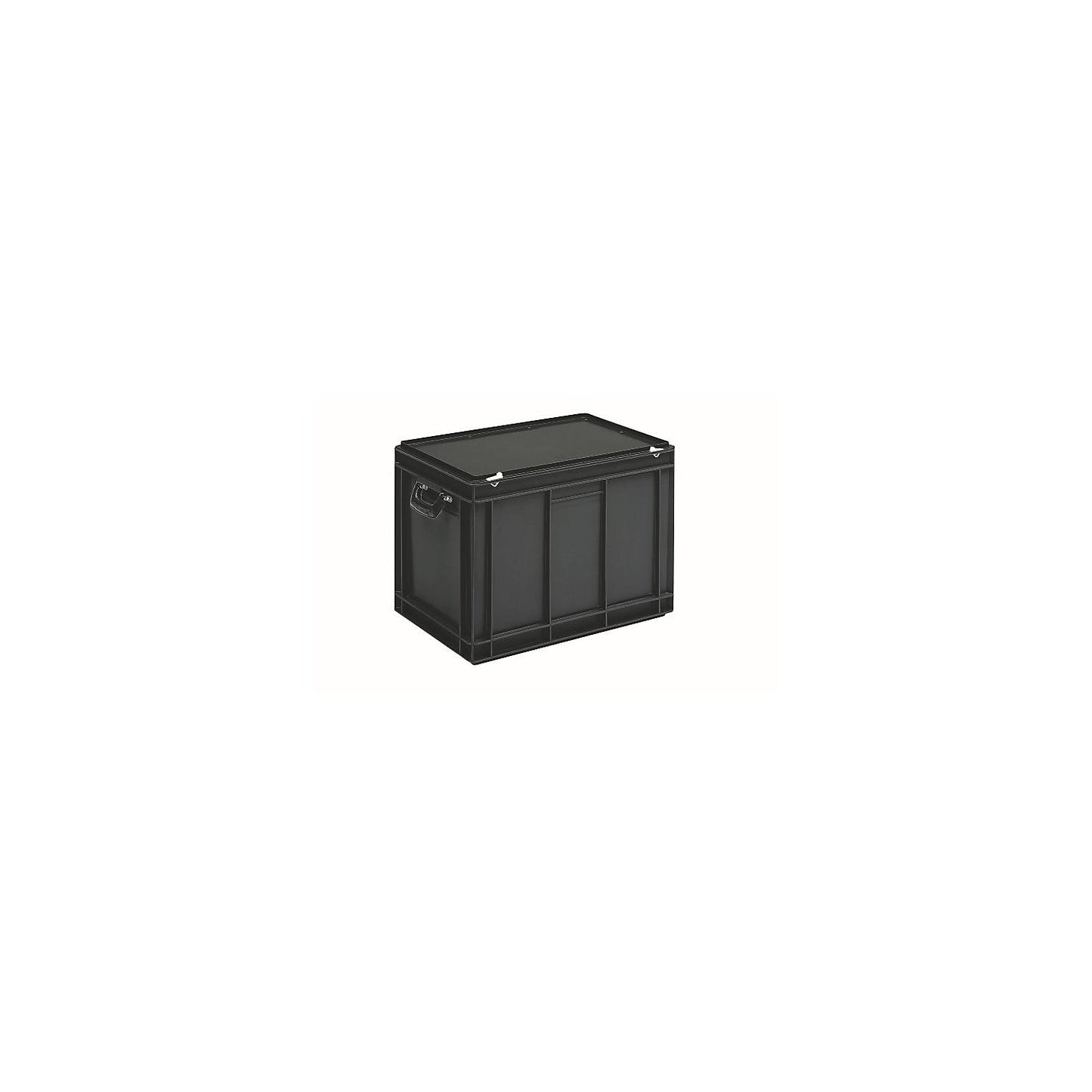 ESD plastic case, capacity 90 l, external dimensions LxWxH 600 x 400 x 440 mm, 1+ items.