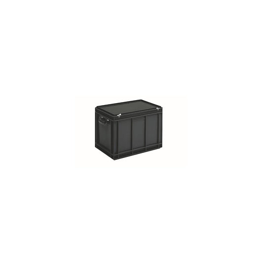 ESD plastic case, capacity 90 l, external dimensions LxWxH 600 x 400 x 440 mm, 1+ items.