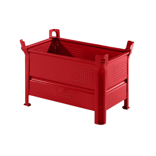 Solid panel box pallet, WxL 500 x 800 mm, max. load 1000 kg, red, 1+ items.