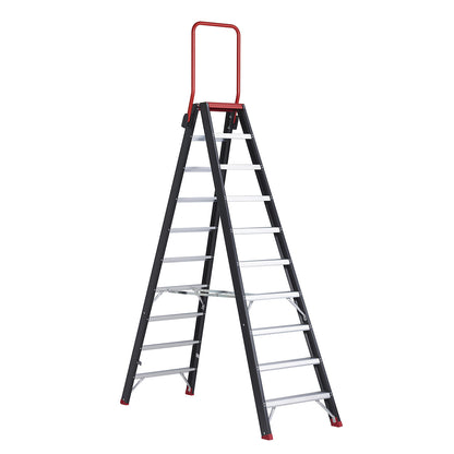 Safety step ladder, double sided access, 2 x 12 steps.
