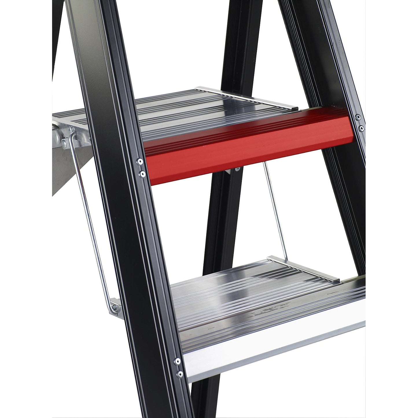 Safety step ladder, single sided access, 5 steps incl. platform.