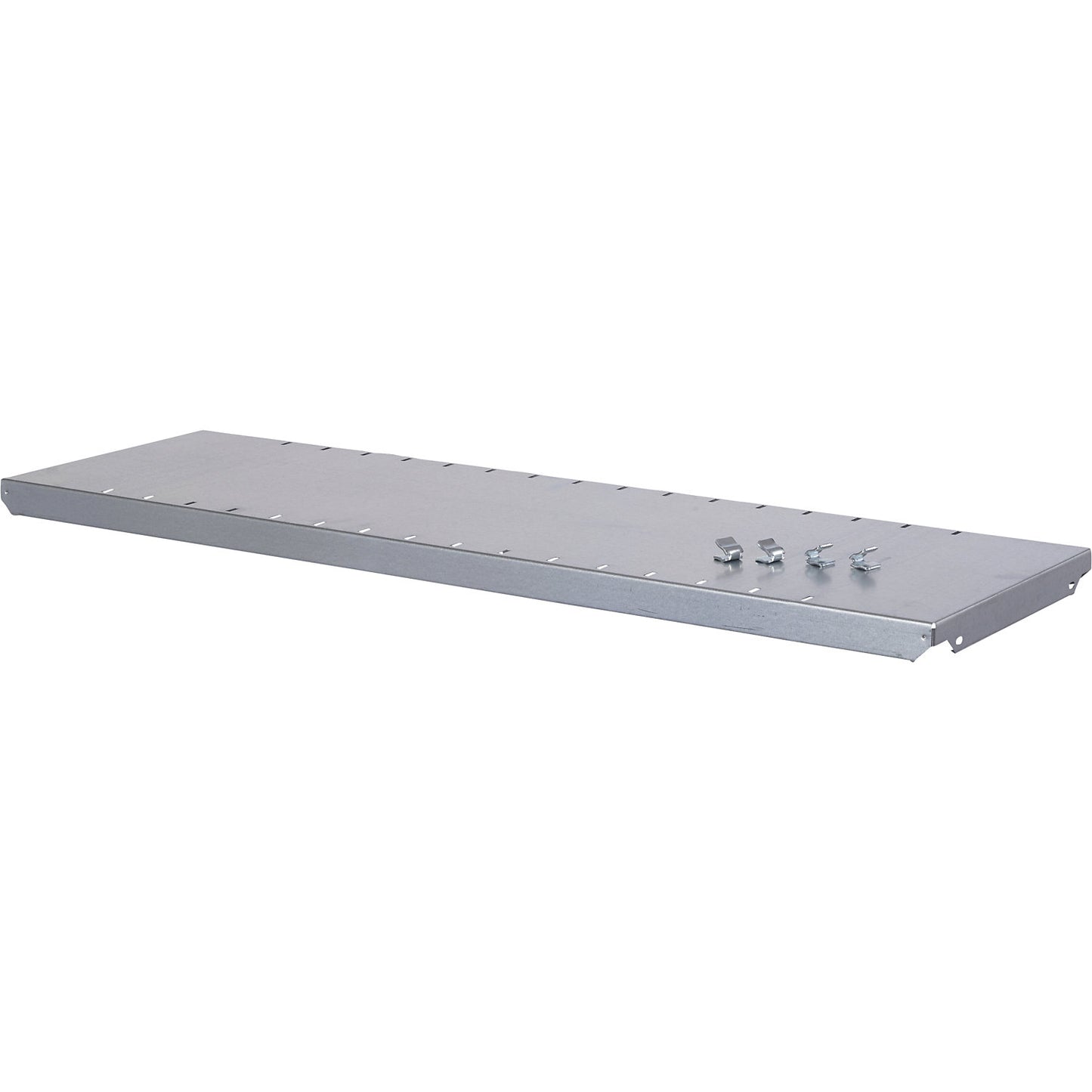 Shelf for shelving with coloured containers, zinc-plated, width x depth 1000x300 mm.