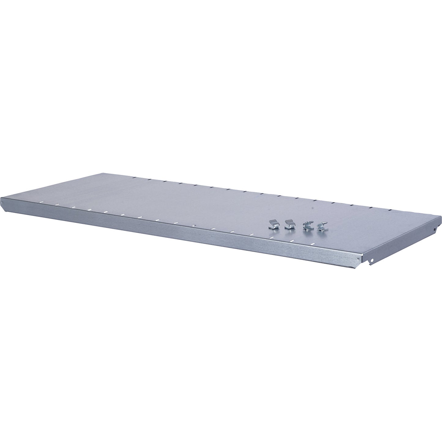 Shelf for shelving with coloured containers, zinc-plated, width x depth 1000x400 mm.