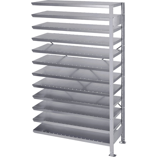 Boltless shelving unit for shelf bins, HxW 1790 x 1000 mm, extension shelf unit, depth 300 mm, without bins.