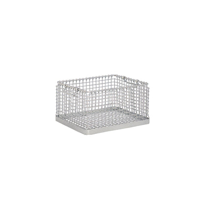 Stacking basket for heavy items, narrow mesh size, external dims. LxWxH 615 x 455 x 400 mm.