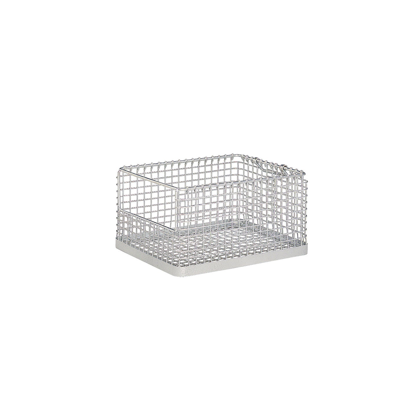 Stacking basket for heavy items, with access opening, external dims. LxWxH 465 x 365 x 240 mm.