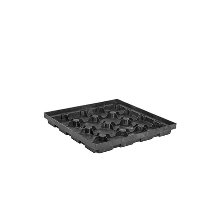 PE sump tray made of recycled PE, low profile sump tray, for 4 x 200 l drums, sump capacity 185 l.