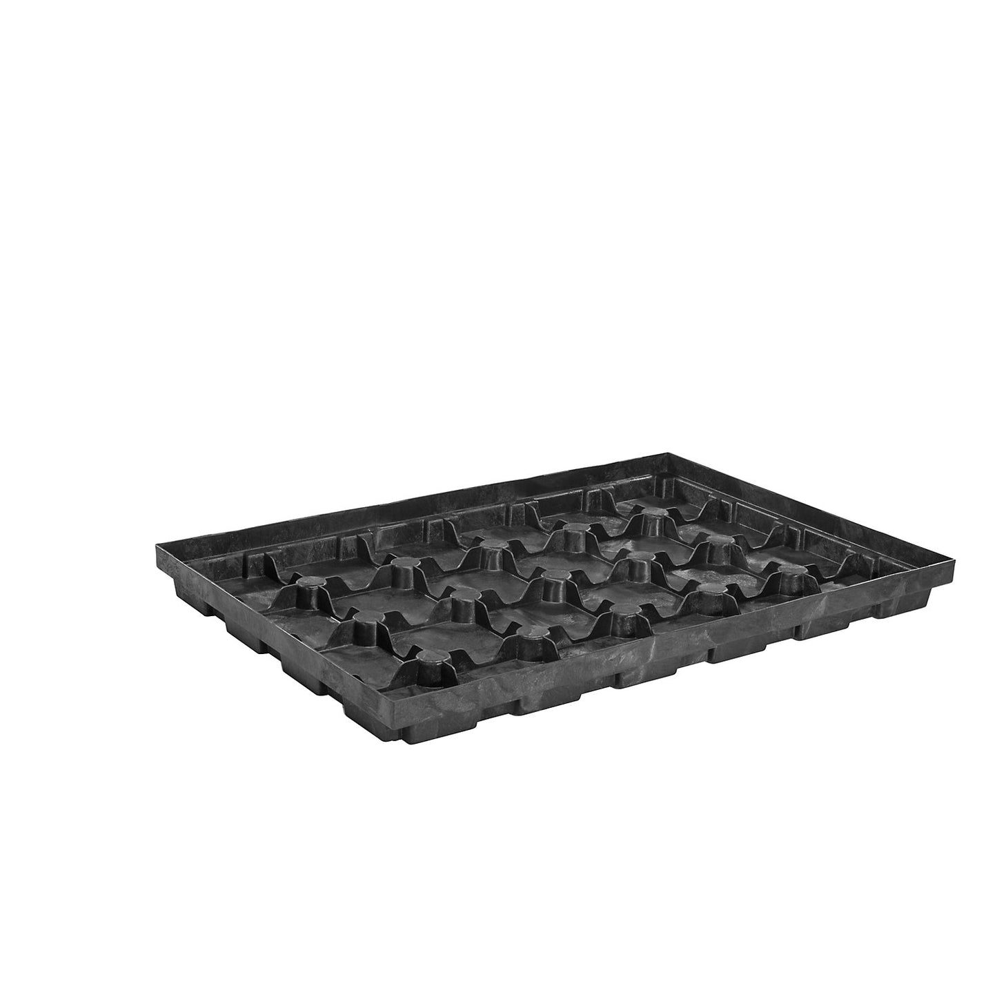 PE sump tray made of recycled PE, low profile sump tray, for 6 x 200 l drums, sump capacity 276 l.