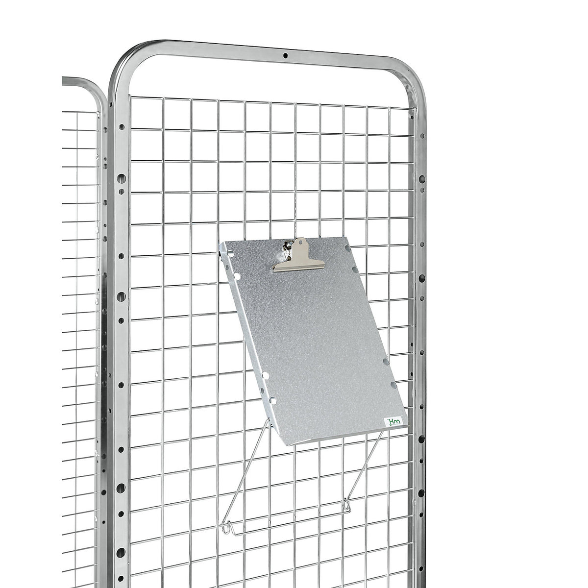Writing board with clamp, LxWxH 340 x 248 x 46 mm, made of aluminium-zinc sheet A4.