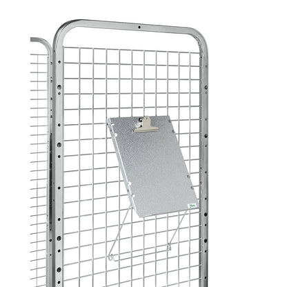 Writing board with clamp, LxWxH 340 x 248 x 46 mm, made of aluminium-zinc sheet A4.