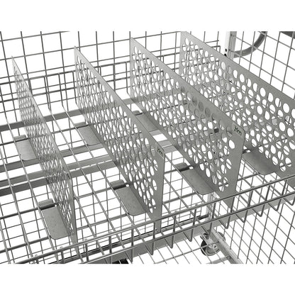 Mesh shelf divider, made of aluminium-zinc sheet, weight 0.79 kg.