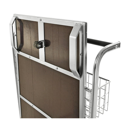 C+C platform trolley, max. load 200 kg, 2 push handles, with plywood shelf.
