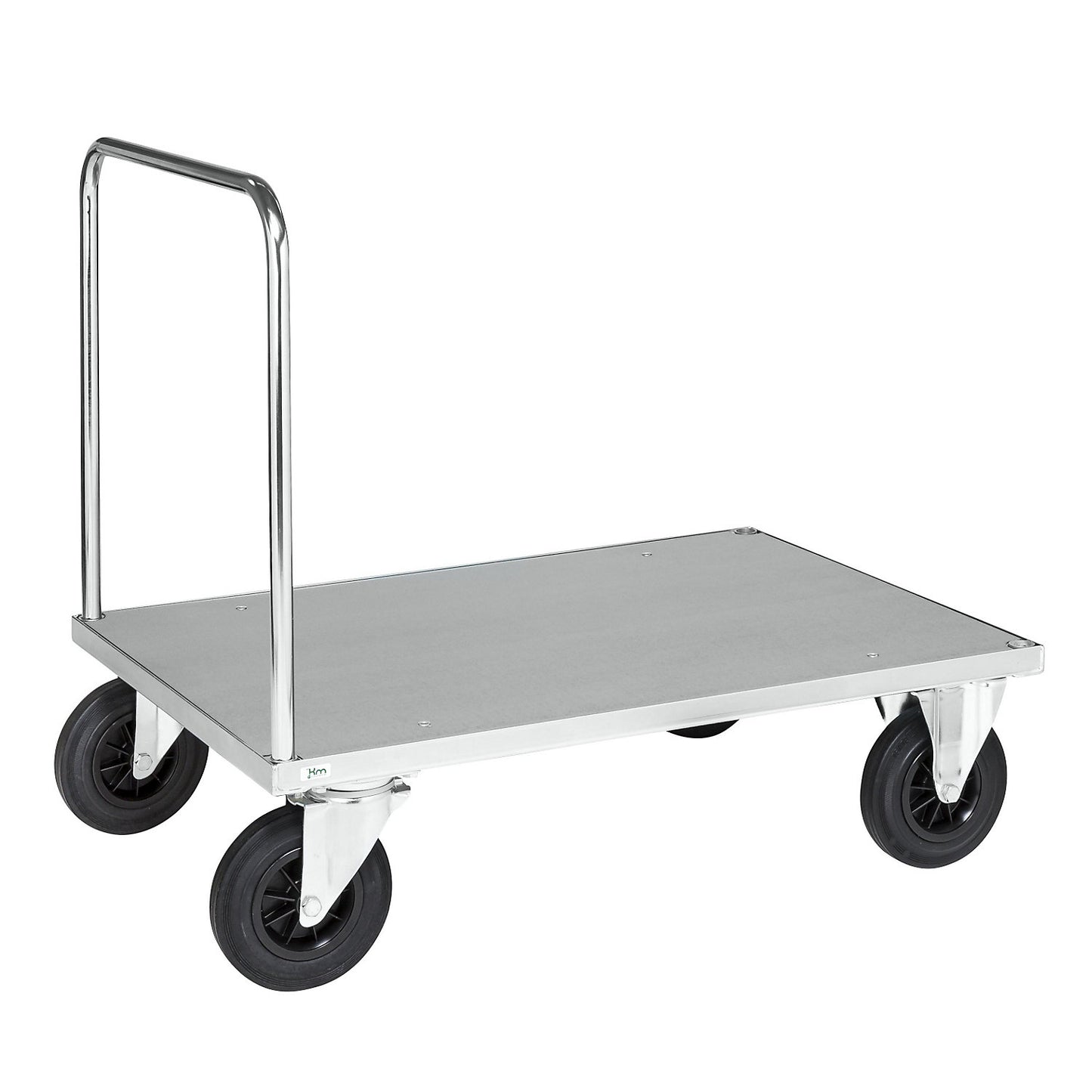 Platform truck max. load 500 kg, with 1 push handle, LxWxH 1200 x 800 x 900 mm, without stop.