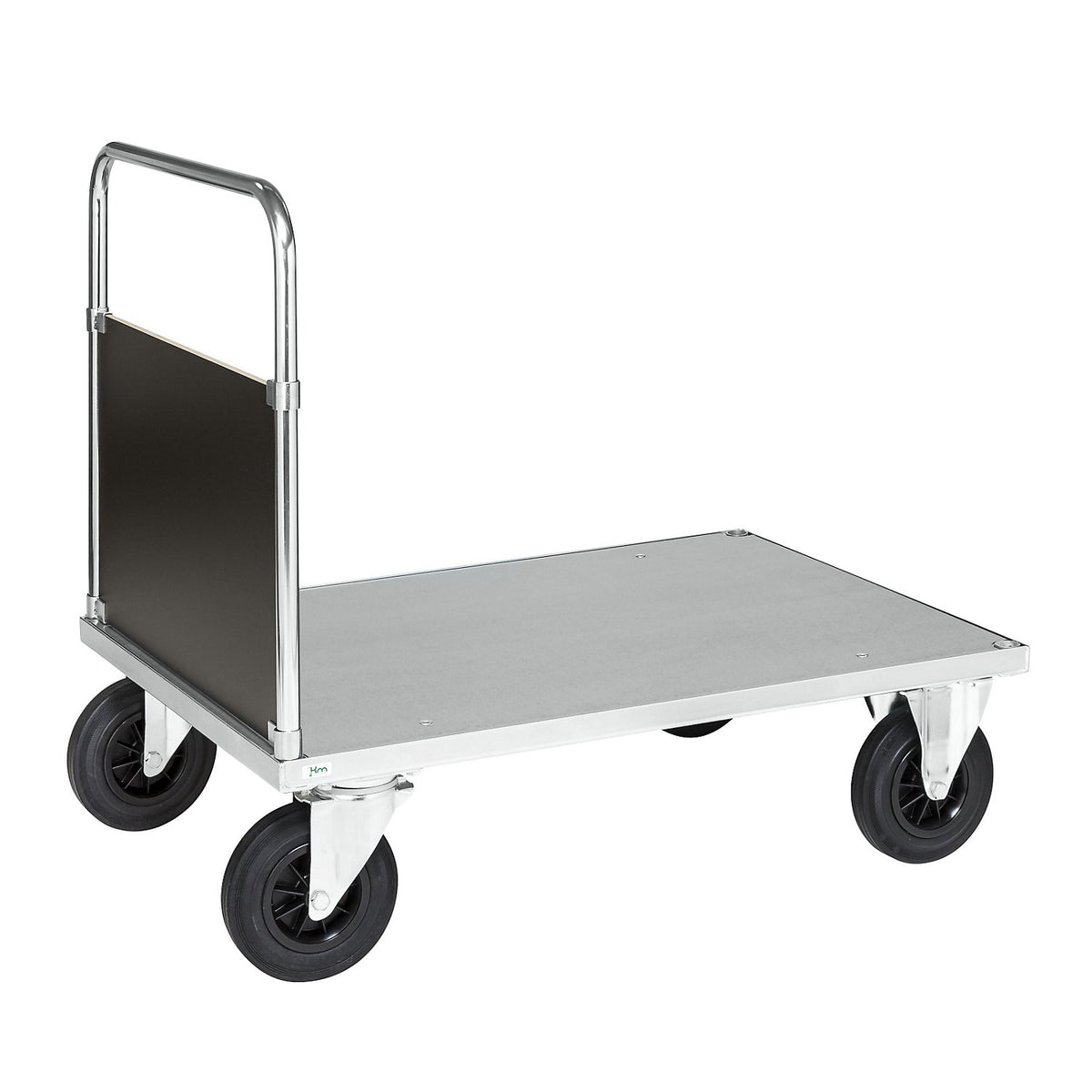 Platform truck max. load 500 kg, with 1 end panel, LxWxH 1200 x 800 x 900 mm, without stop.