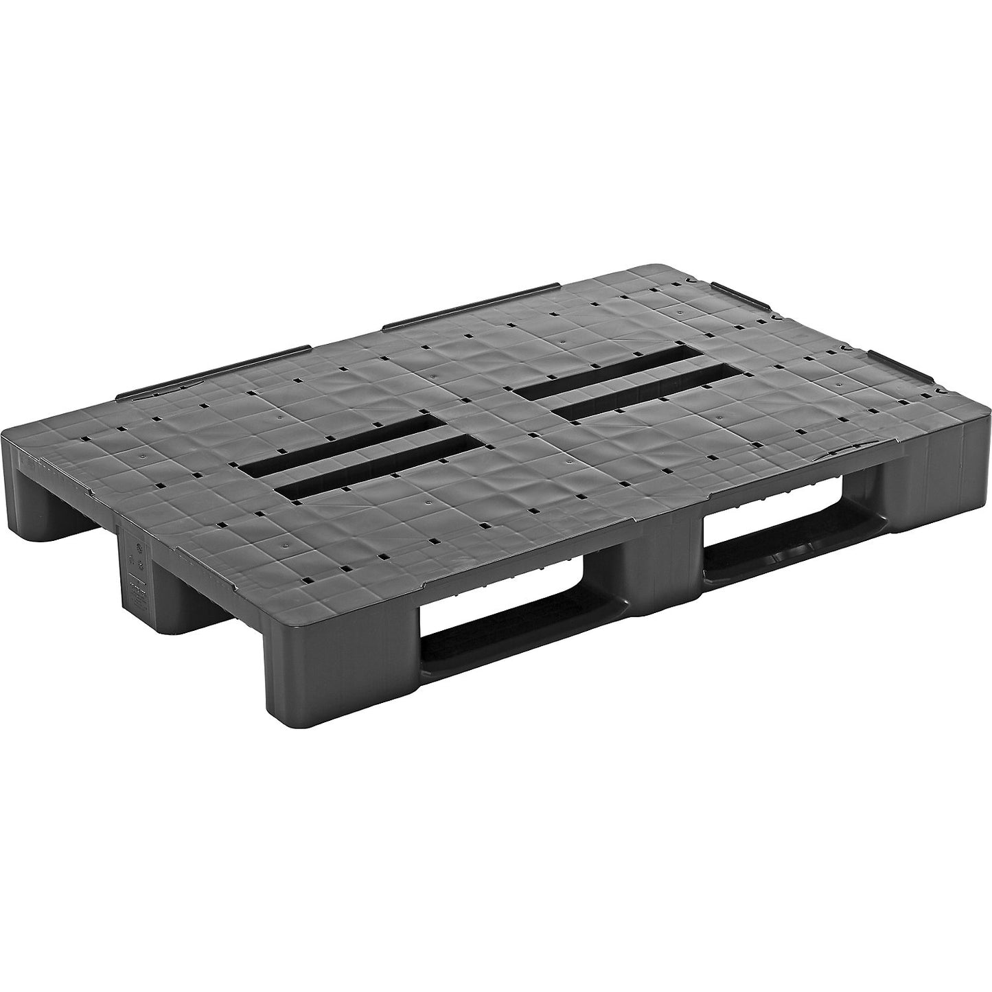 Plastic pallet, LxWxH 1200 x 800 x 146 mm, basalt grey.