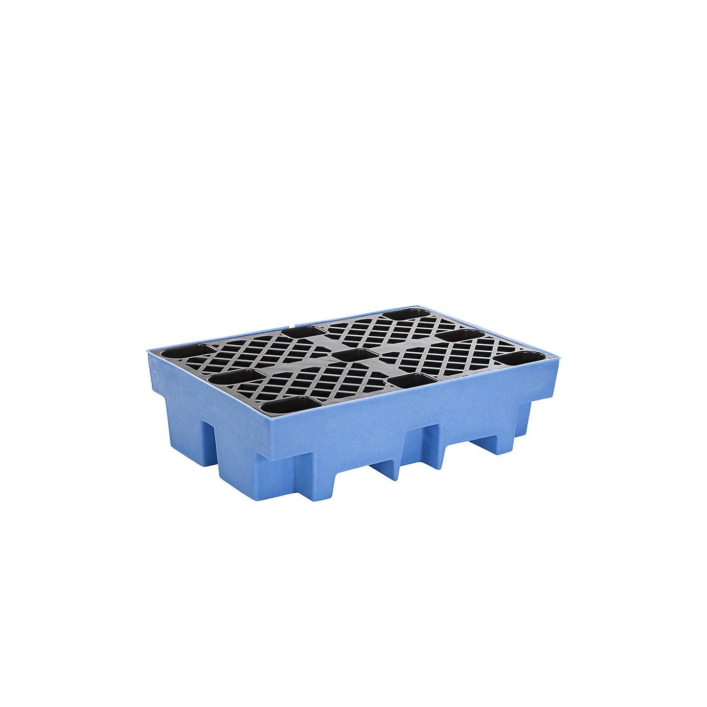 PE sump tray with PE grate, 2 x 200 litre drums, capacity 200 l.