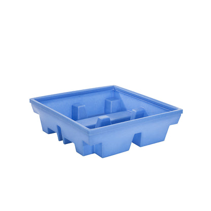 PE sump tray with PE grate, 4 x 200 litre drums, capacity 410 l.