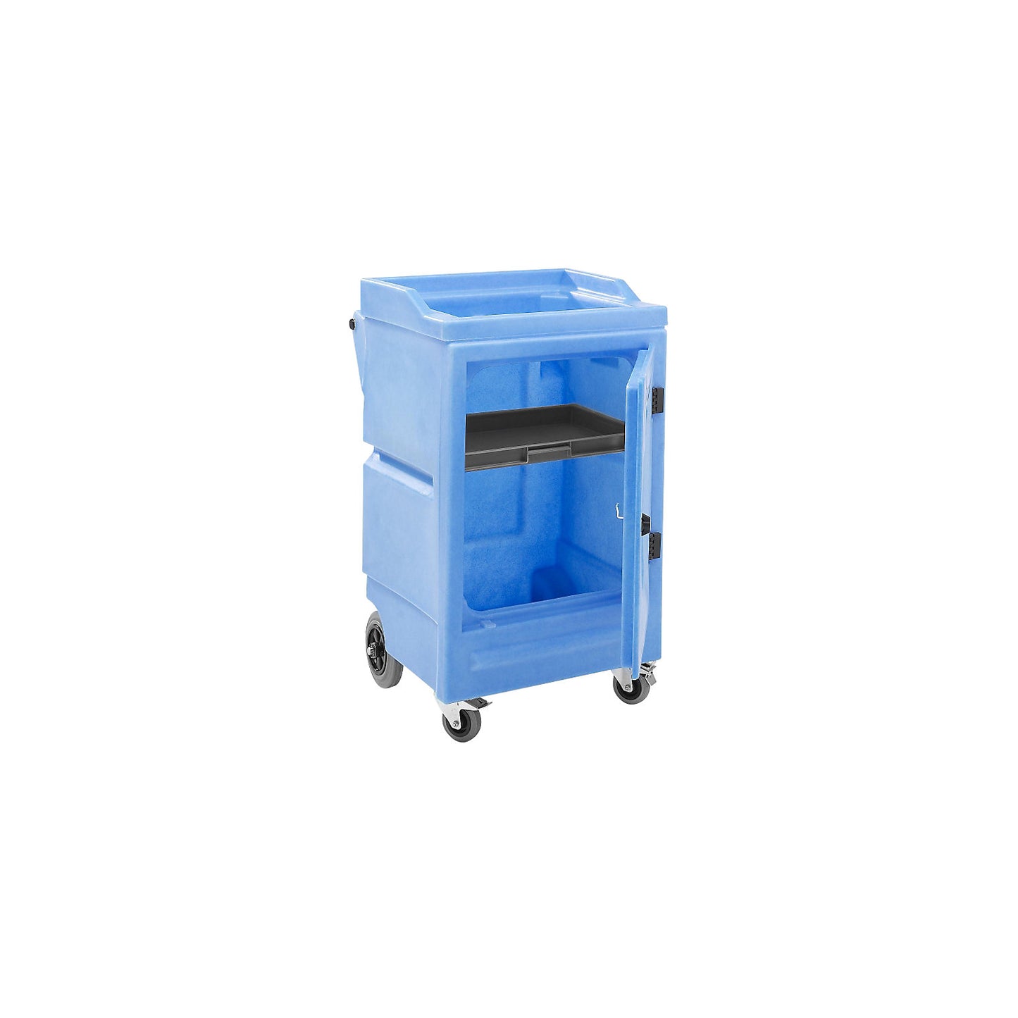 Environmental/chemical trolley made of PE, 1 sump shelf, 2 base sumps, LxWxH 725 x 640 x 1075 mm.