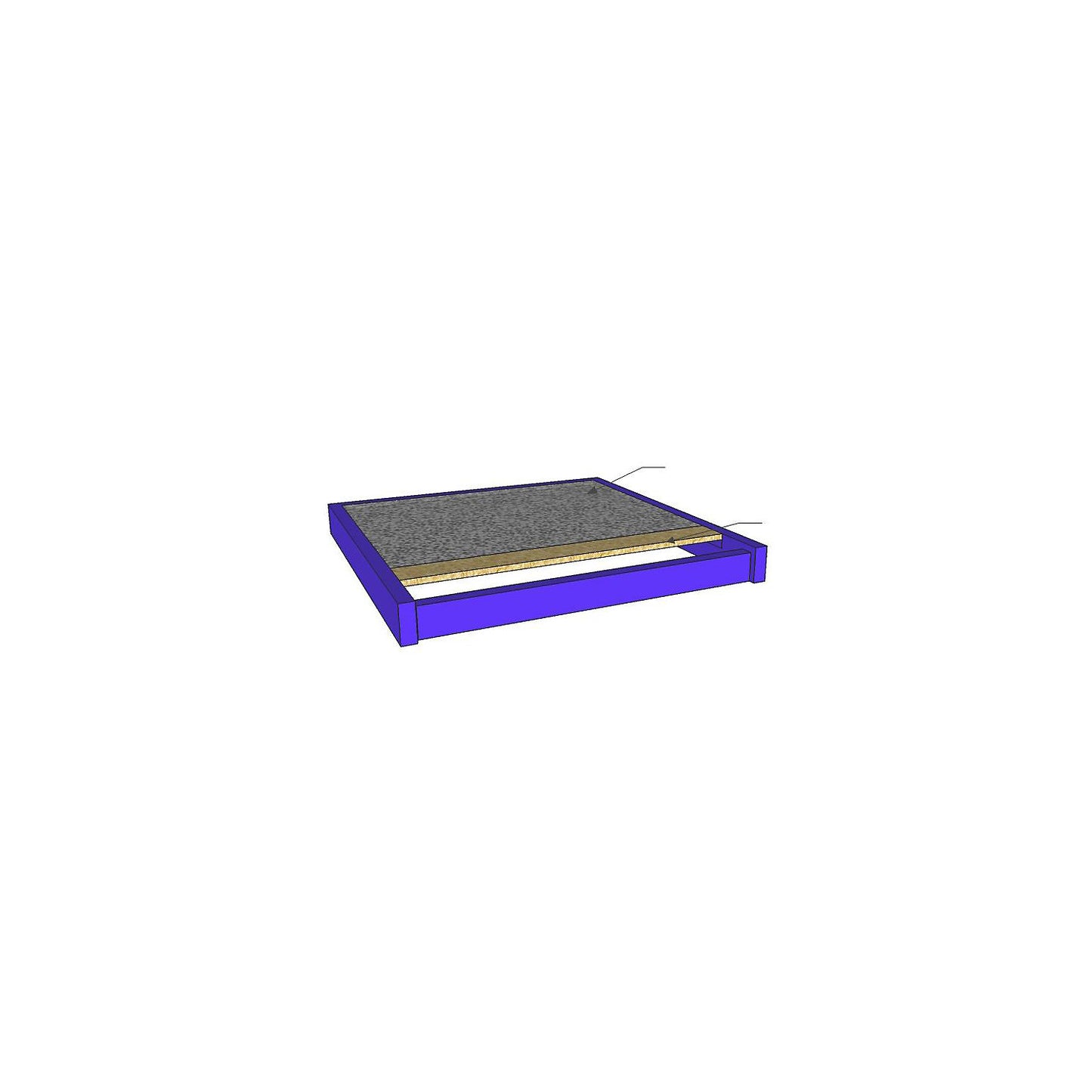 Floor for indoor installations, with PVC covering, extra cost, building size LxW 3050 x 3000 mm.