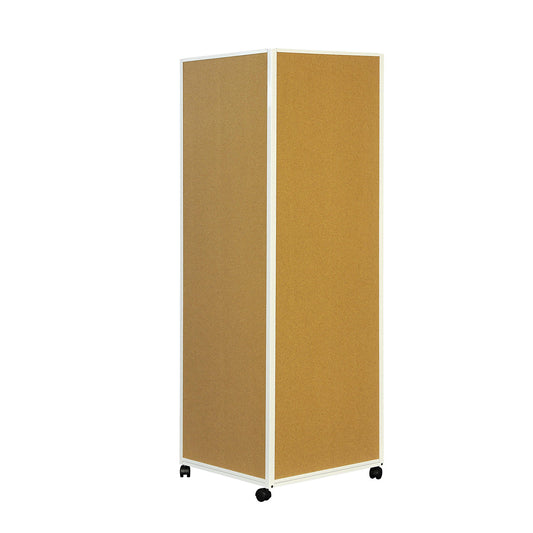 Mobile information stand, cork surface, WxH 620 x 1800 mm, with 4 castors.
