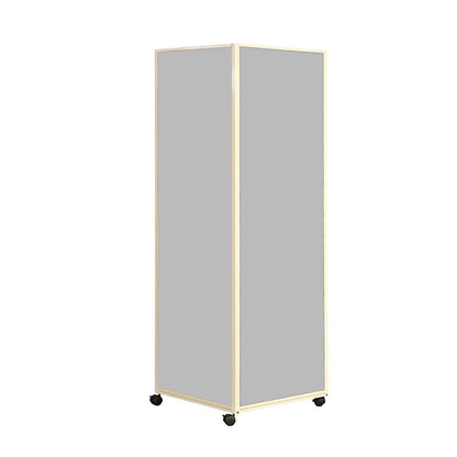 Mobile information stand, with 4 double swivel castors with wheel stops, textile surface, light grey.