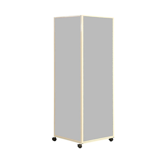 Mobile information stand, with 4 double swivel castors with wheel stops, textile surface, light grey.
