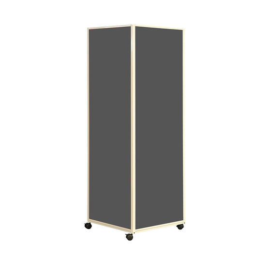 Mobile information stand, with 4 double swivel castors with wheel stops, textile surface, grey.