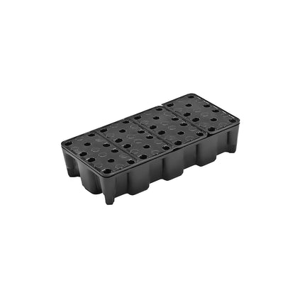 PE small container pallet tray, 35 l sump capacity, with grate.