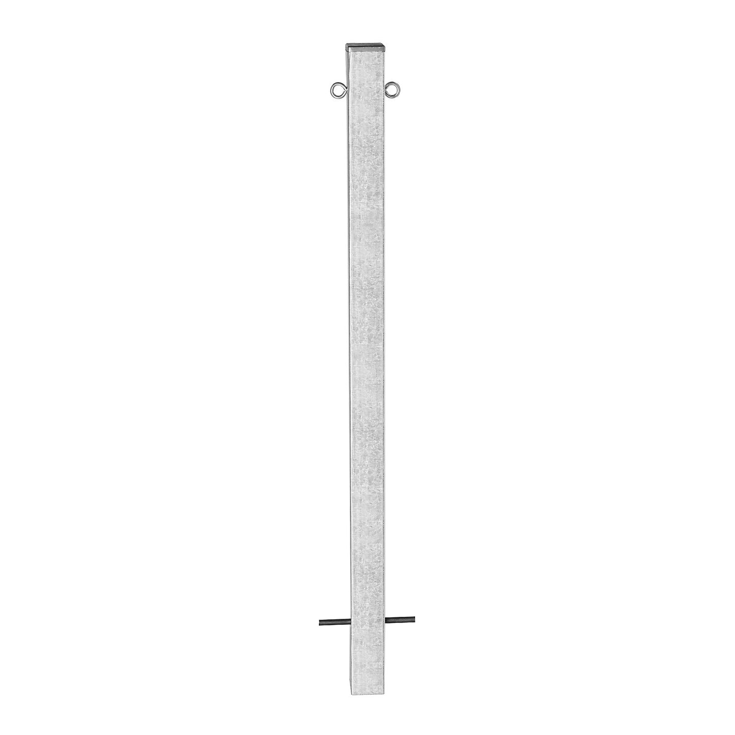 Bollard Morion, for setting in concrete, 70 x 70 mm, hot dip galvanised, 2 eyelets.