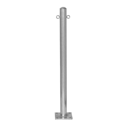 Bollard Morion, for bolting in place, Ø 90 mm, hot dip galvanised, 2 eyelets.