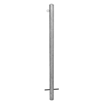 Bollard Morion, for setting in concrete, Ø 90 mm, hot dip galvanised, 1 eyelet.