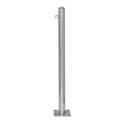 Bollard Morion, for bolting in place, Ø 90 mm, hot dip galvanised, 1 eyelet.
