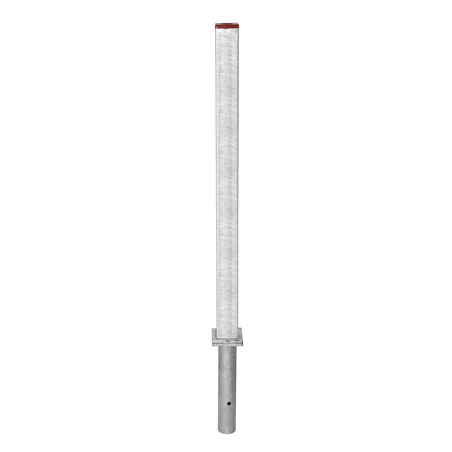 Barrier post made of steel, for setting in concrete, 70 x 70 mm, hot dip galvanised.