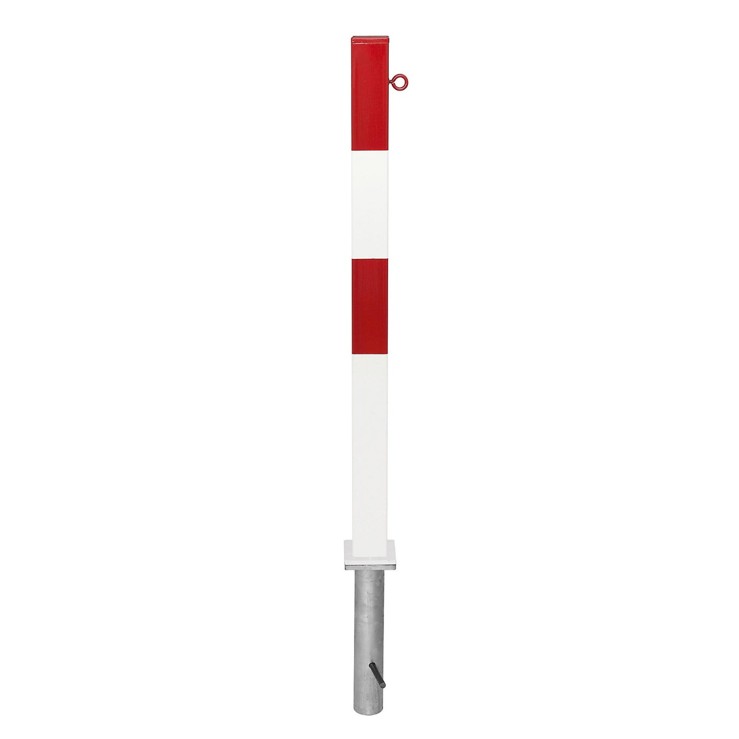 Barrier post, Ø 76 mm, 1 chain eyelet on the right.